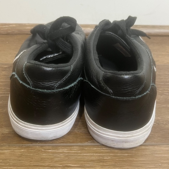 Polo Ralph Lauren Felton Leather Men's Low-Top Casual Sneakers, Black/White, 12 - Picture 8 of 13